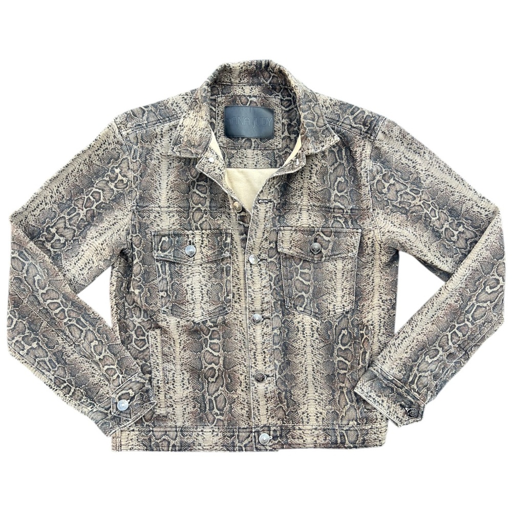 Y2K Vintage Snakeskin Denim Jean Jacket